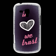 Coque Samsung Galaxy Trend In Love We trust Rouge ZG