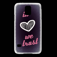 Coque Samsung Galaxy S5 In Love We trust Rouge ZG