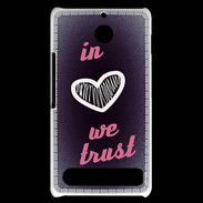Coque Sony Xperia E1 In Love We trust Rouge ZG