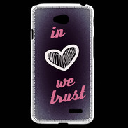 Coque LG L70 In Love We trust Rouge ZG