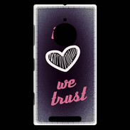 Coque Nokia Lumia 830 In Love We trust Rouge ZG