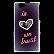Coque Sony Xperia Z1 Compact In Love We trust Rouge ZG