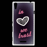 Coque Sony Xperia T3 In Love We trust Rouge ZG