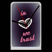 Pendule de bureau In Love We trust Rouge ZG