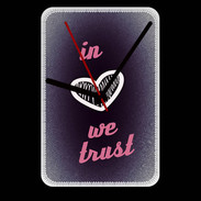 Grande pendule murale In Love We trust Rouge ZG