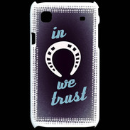 Coque Samsung Galaxy S In Luck We trust Bleu ZG