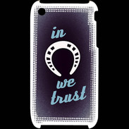 Coque iPhone 3G / 3GS In Luck We trust Bleu ZG