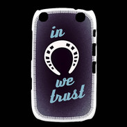 Coque Blackberry Curve 9320 In Luck We trust Bleu ZG