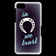 Coque Blackberry Z10 In Luck We trust Bleu ZG