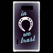 Coque LG Optimus L7 In Luck We trust Bleu ZG