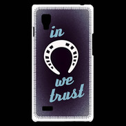 Coque LG Optimus L9 In Luck We trust Bleu ZG
