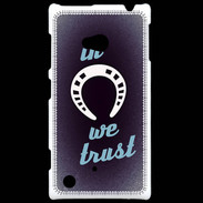 Coque Nokia Lumia 720 In Luck We trust Bleu ZG