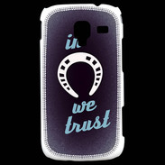Coque Samsung Galaxy Ace 2 In Luck We trust Bleu ZG