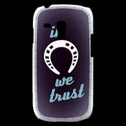 Coque Samsung Galaxy S3 Mini In Luck We trust Bleu ZG