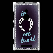 Coque Nokia Lumia 925 In Luck We trust Bleu ZG