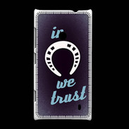 Coque Nokia Lumia 520 In Luck We trust Bleu ZG