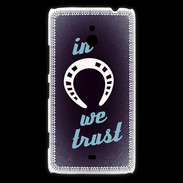Coque Nokia Lumia 1320 In Luck We trust Bleu ZG
