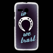 Coque Motorola G In Luck We trust Bleu ZG