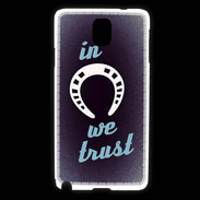 Coque Samsung Galaxy Note 3 In Luck We trust Bleu ZG