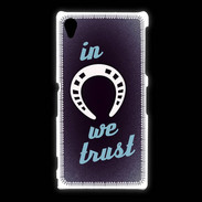 Coque Sony Xpéria Z1 In Luck We trust Bleu ZG
