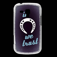 Coque Samsung Galaxy Trend In Luck We trust Bleu ZG