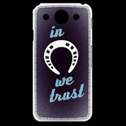 Coque LG G Pro In Luck We trust Bleu ZG