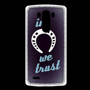 Coque LG G3 In Luck We trust Bleu ZG