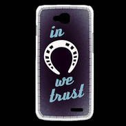 Coque LG L90 In Luck We trust Bleu ZG