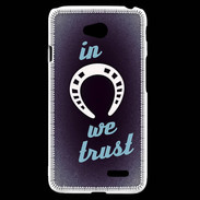 Coque LG L70 In Luck We trust Bleu ZG