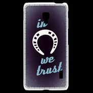 Coque LG F6 In Luck We trust Bleu ZG
