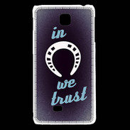 Coque LG F5 In Luck We trust Bleu ZG