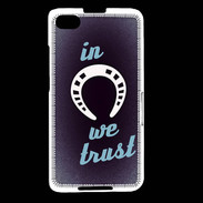 Coque Blackberry Z30 In Luck We trust Bleu ZG