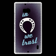 Coque Nokia Lumia 930 In Luck We trust Bleu ZG