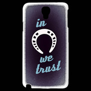 Coque Samsung Galaxy Note 3 Light In Luck We trust Bleu ZG