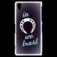 Coque Sony Xperia Z2 In Luck We trust Bleu ZG