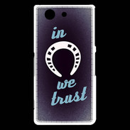 Coque Sony Xperia Z3 Compact In Luck We trust Bleu ZG