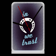 Pendule de bureau In Luck We trust Bleu ZG
