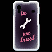 Coque Samsung ACE S5830 In Mecanic We trust Rouge ZG