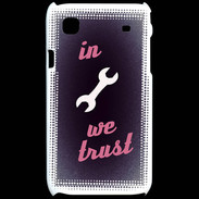 Coque Samsung Galaxy S In Mecanic We trust Rouge ZG