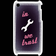 Coque iPhone 3G / 3GS In Mecanic We trust Rouge ZG