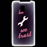Coque LG P990 In Mecanic We trust Rouge ZG