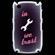 Coque Blackberry 8520 In Mecanic We trust Rouge ZG