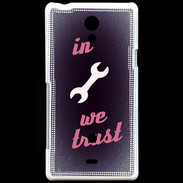 Coque Sony Xperia T In Mecanic We trust Rouge ZG