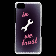Coque Blackberry Z10 In Mecanic We trust Rouge ZG
