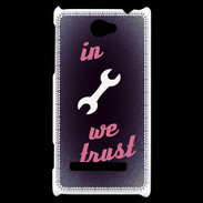 Coque HTC Windows Phone 8S In Mecanic We trust Rouge ZG