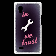 Coque LG Optimus L9 In Mecanic We trust Rouge ZG