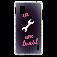 Coque LG Optimus G In Mecanic We trust Rouge ZG