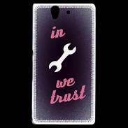 Coque Sony Xperia Z In Mecanic We trust Rouge ZG
