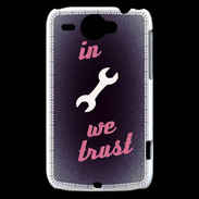 Coque HTC Wildfire G8 In Mecanic We trust Rouge ZG