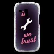 Coque Samsung Galaxy S3 Mini In Mecanic We trust Rouge ZG
